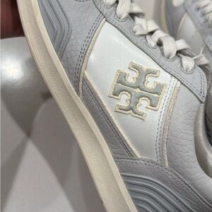 Tory Burch Light Gray and Cream Sneakers